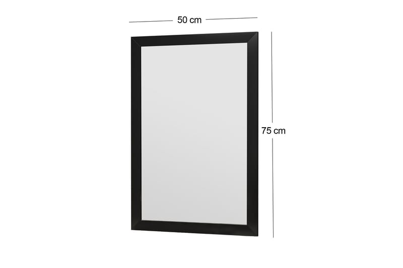 Vanomi Spejl 50 cm Rektangulær - Sort - Boligtilbehør - Spejle - Vægspejl