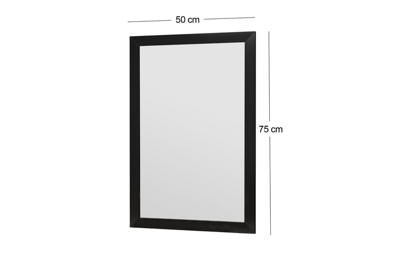 Vanomi Spejl 50 cm Rektangulær - Sort - Boligtilbehør - Spejle - Vægspejl