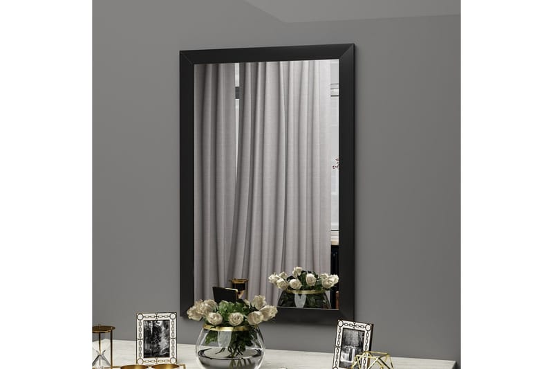 Vanomi Spejl 50 cm Rektangulær, Sort