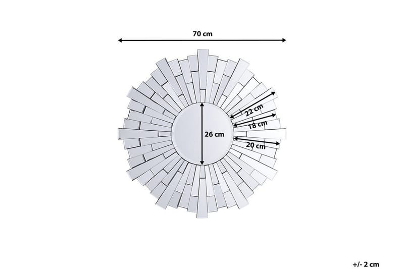 Vire Spejl 70 cm - Sølv - Boligtilbehør - Spejle - Vægspejl