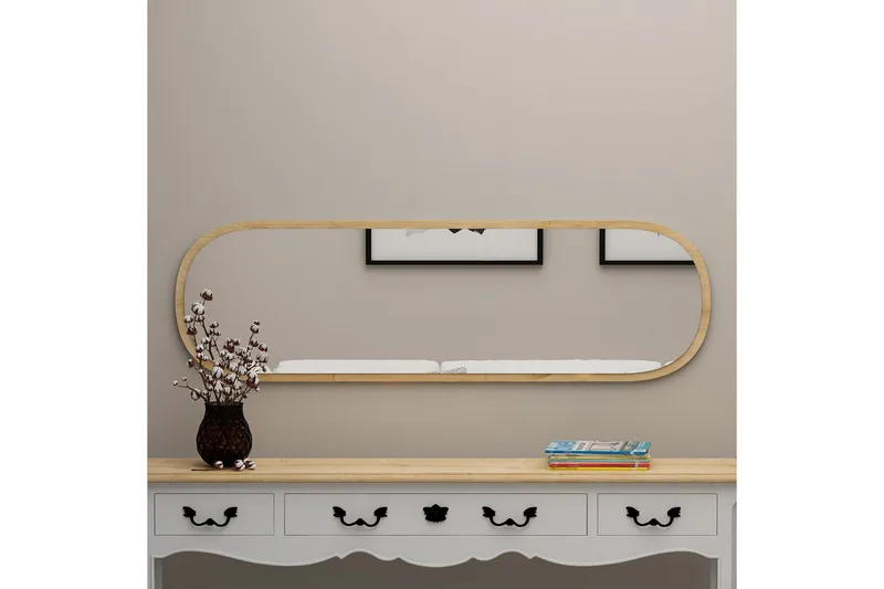 Zeos Spejl 40 cm Rektangulær - Træ/Natur - Boligtilbehør - Spejle - Vægspejl