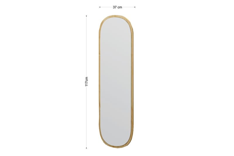 Zeos Spejl 40 cm Rektangulær - Træ/Natur - Boligtilbehør - Spejle - Vægspejl