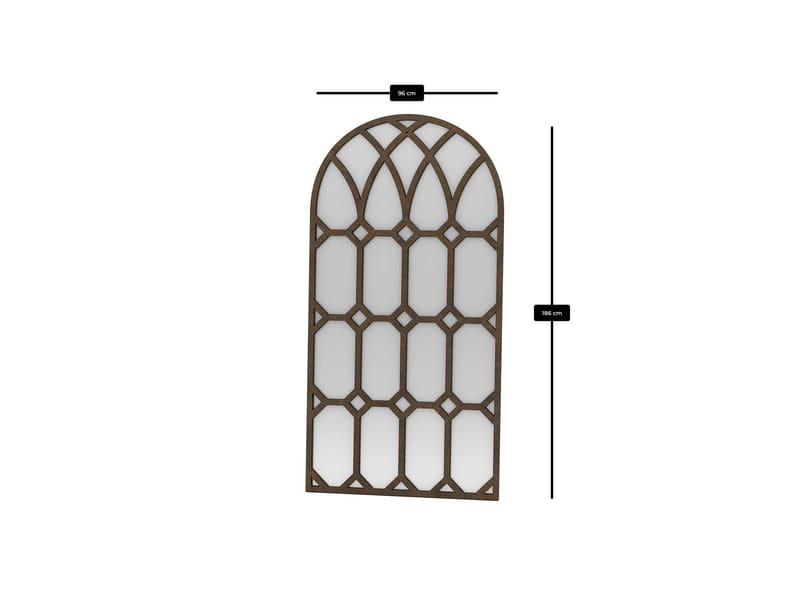 Vinor Gulvspejl 180 cm - Brun - Boligtilbehør - Spejle - Helkropsspejl