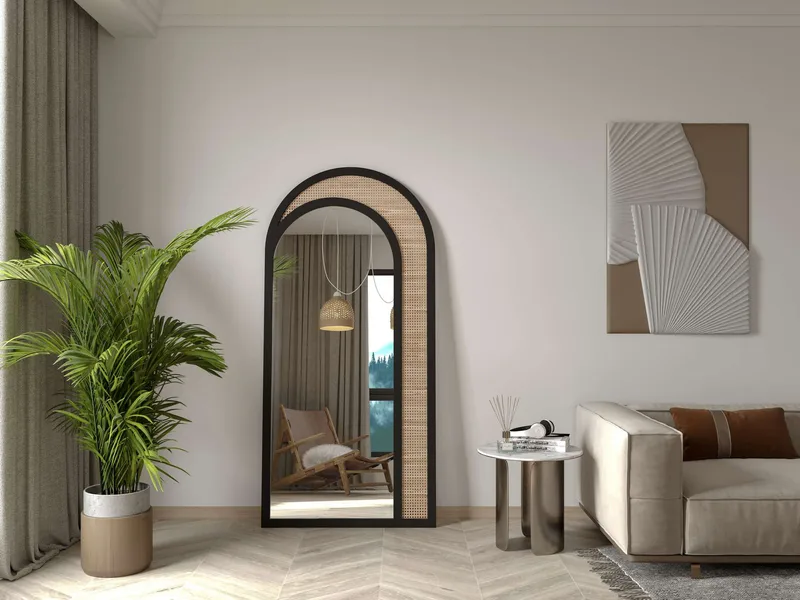 Voran Gulvspejl 80x170 cm - Sort - Boligtilbehør - Spejle - Helkropsspejl