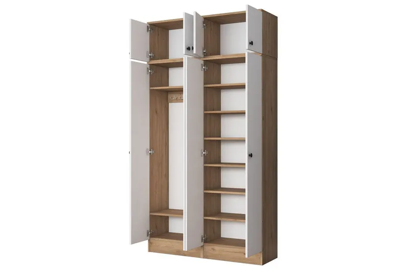 Thaven Smedejernsdetalje - Valnød/Hvid - Opbevaring - Tøjopbevaring - Garderobeskabe - Garderobeskab & klædeskab