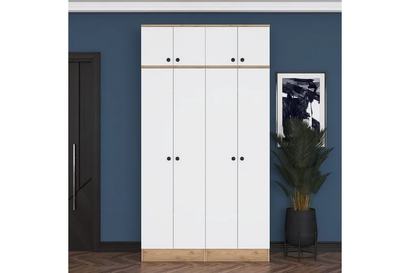 Thaven Smedejernsdetalje - Valnød/Hvid - Opbevaring - Tøjopbevaring - Garderobeskabe - Garderobeskab & klædeskab