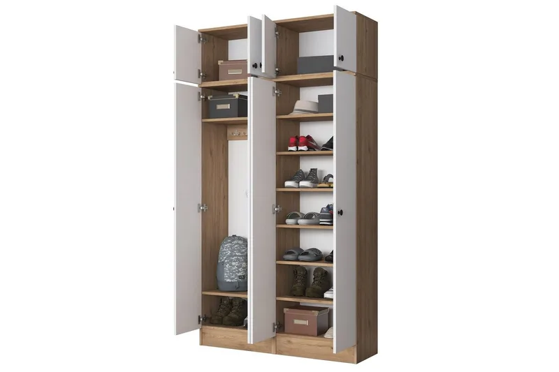 Thaven Smedejernsdetalje - Valnød/Hvid - Opbevaring - Tøjopbevaring - Garderobeskabe - Garderobeskab & klædeskab