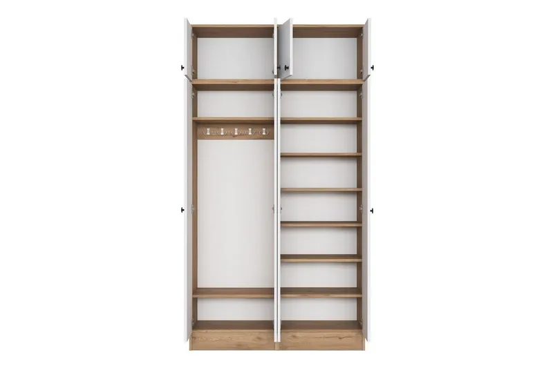 Thaven Smedejernsdetalje - Valnød/Hvid - Opbevaring - Tøjopbevaring - Garderobeskabe - Garderobeskab & klædeskab