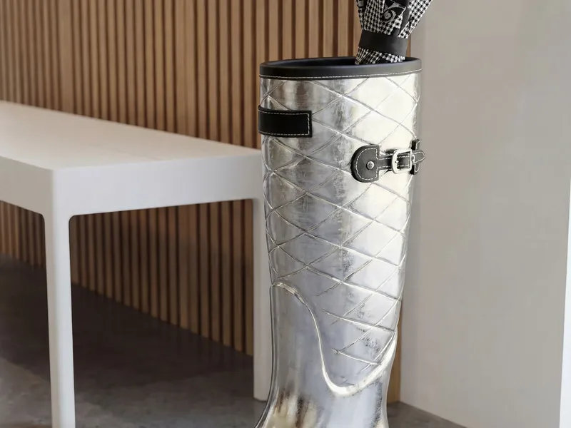 Tolven paraplystativ i aluminium 44 cm - sølv - Boligtilbehør - Dekoration