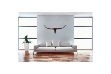 Vægdekoration Wohnling Tyrehåndpoleret Aluminium Industriel Bronze, 100 cm - Bronze, 100 cm - Boligtilbehør - Vægdekoration