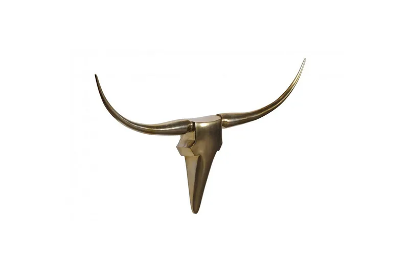 Vægdekoration Wohnling Tyrehåndpoleret Aluminium Industriel Guld, 125 cm - Guld, 125 cm - Boligtilbehør - Vægdekoration