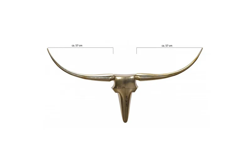 Vægdekoration Wohnling Tyrehåndpoleret Aluminium Industriel Guld, 125 cm - Guld, 125 cm - Boligtilbehør - Vægdekoration