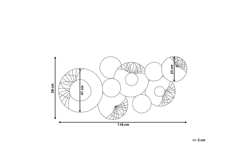 Cesium Vægdekoration - Sølv/Sort - Boligtilbehør - Billeder & kunst - Billeder p å lærred