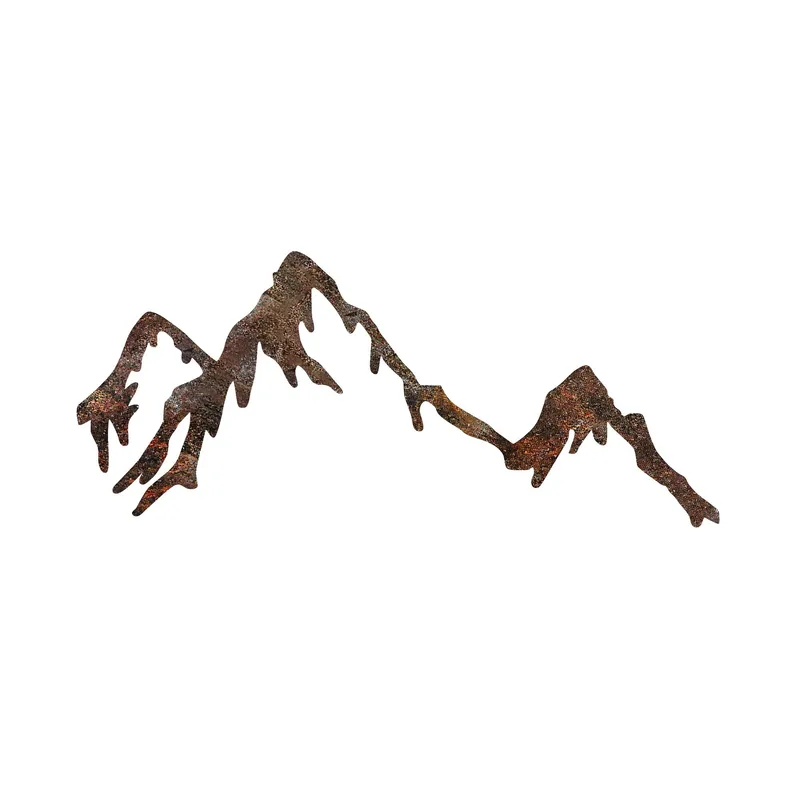 Dekorativ metal-vægdekoration Wallxpert Rusty Mountain (45 x 70 cm), undefined