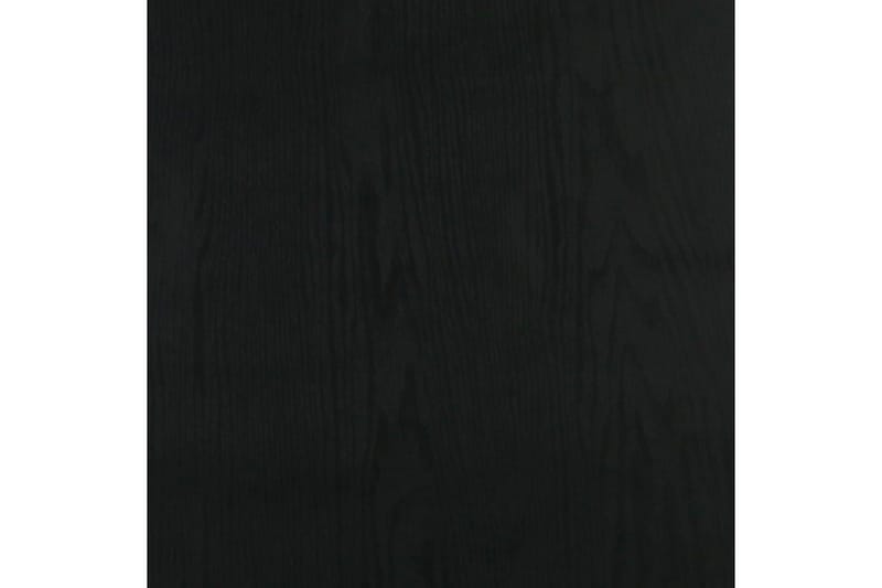selvklæbende folie til døre 2 stk. 210x90 cm PVC mørkt træ - Sort - Vinduesfolie