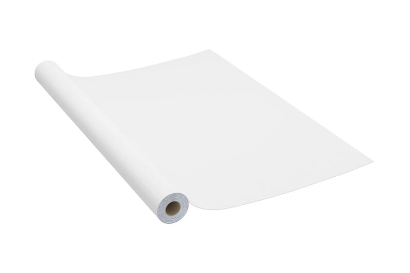 selvklæbende folie til møbler 500x90 cm PVC hvid - Hvid - Vinduesfolie