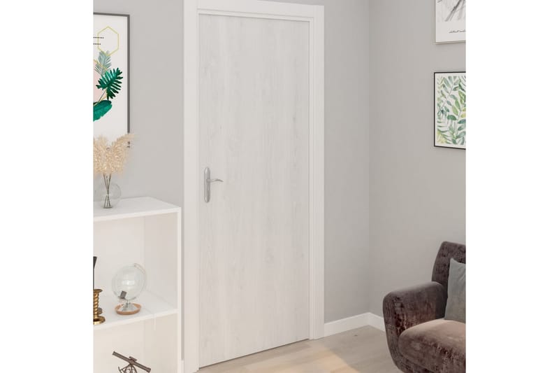 selvklæbende folie til møbler 500x90 cm PVC hvidt træ - Hvid - Vinduesfolie