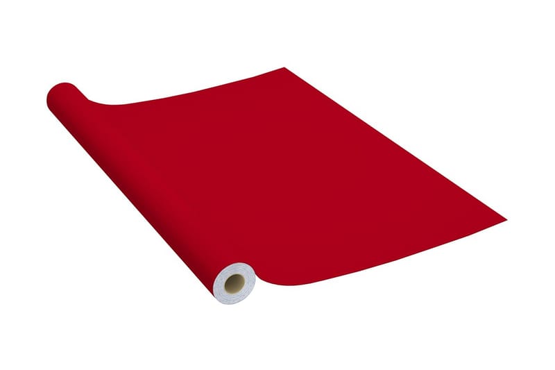 selvklæbende folie til møbler 500x90 cm PVC rød - Rød - Vinduesfolie