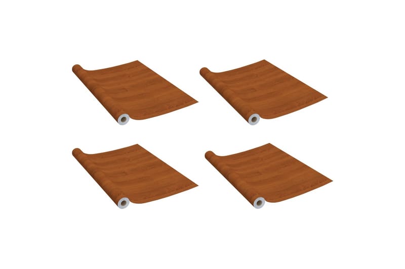 Selvklæbende dørfolie 4 stk. 210x90 cm pvc lyst egetræ - Brun - Boligtilbehør - Vægdekoration - Klæbefolie - Selvklæbende folie