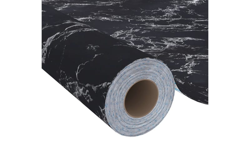 selvklæbende folie til møbler 500x90 cm PVC sort sten - Sort - Boligtilbehør - Vægdekoration - Klæbefolie - Selvklæbende folie
