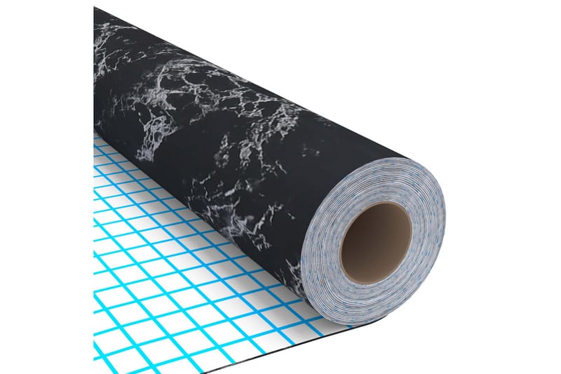 selvklæbende folie til møbler 500x90 cm PVC sort sten - Sort - Boligtilbehør - Vægdekoration - Klæbefolie - Selvklæbende folie