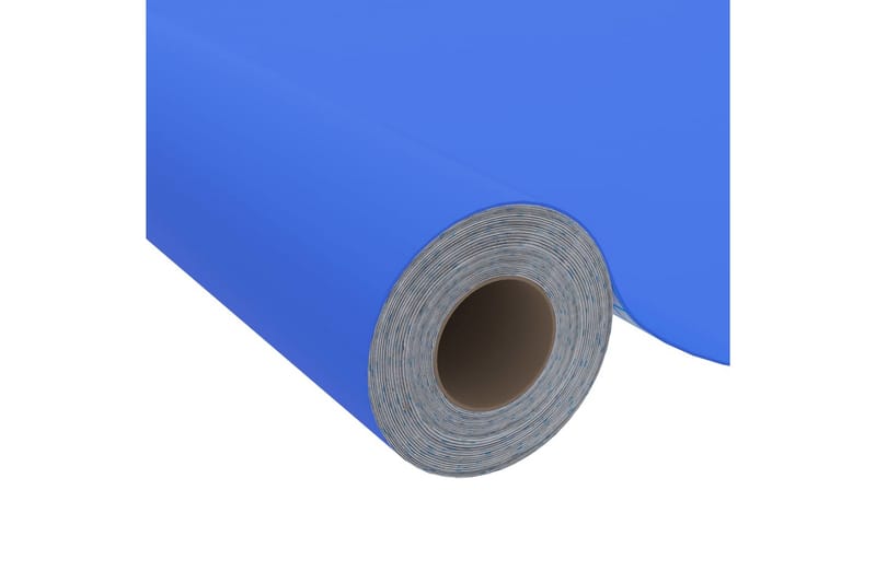 selvklæbende folie til møbler 500x90 cm PVC blå højglans - Blå - Boligtilbehør - Vægdekoration - Klæbefolie - Selvklæbende folie