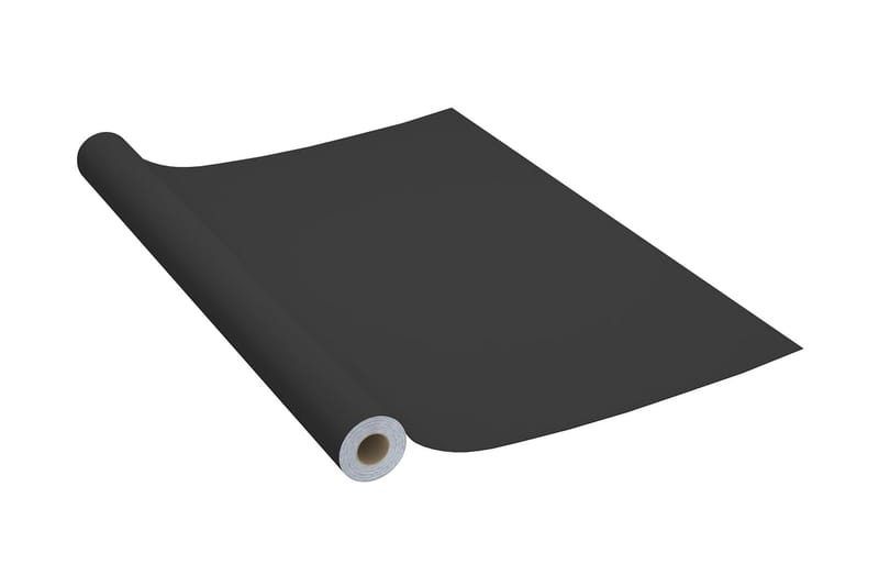 Selvklæbende møbelfolie 2 stk. 500x90 cm pvc sort - Sort - Selvklæbende folie - Klæbefolie