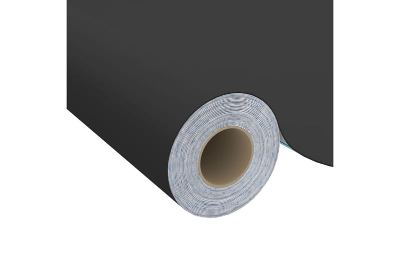 Selvklæbende møbelfolie 2 stk. 500x90 cm pvc sort - Sort - Boligtilbehør - Vægdekoration - Klæbefolie - Selvklæbende folie