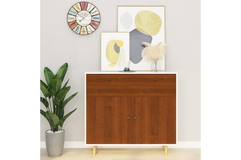 Selvklæbende møbelfolie 2 stk. 500x90 cm pvc lyst egetræ - Brun - Boligtilbehør - Vægdekoration - Klæbefolie - Selvklæbende folie