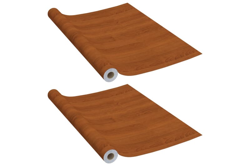 Selvklæbende møbelfolie 2 stk. 500x90 cm pvc lyst egetræ - Brun - Boligtilbehør - Vægdekoration - Klæbefolie - Selvklæbende folie
