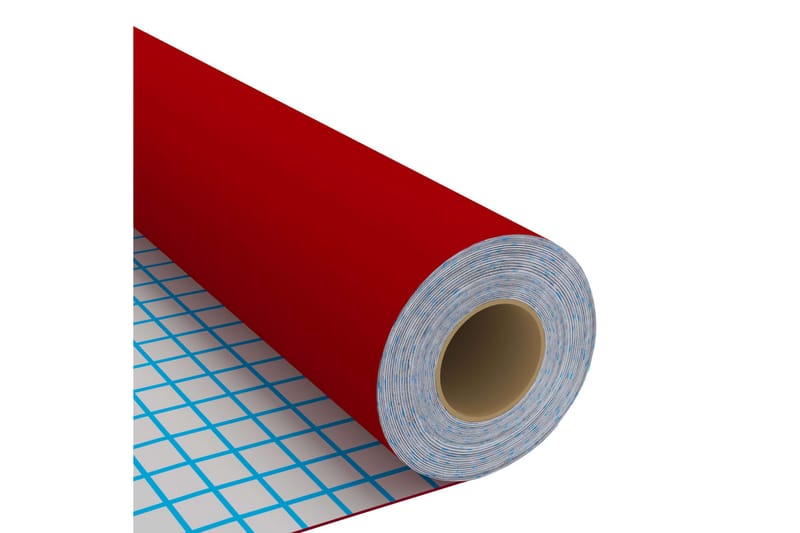Selvklæbende møbelfolie 2 stk. 500x90 cm pvc rød - Rød - Boligtilbehør - Vægdekoration - Klæbefolie - Selvklæbende folie