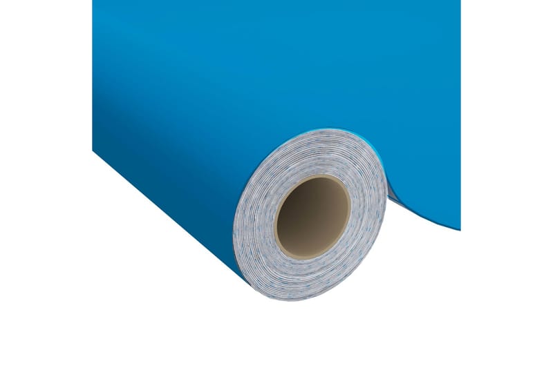 Selvklæbende møbelfolie 2 stk. 500x90 cm pvc azurblå - Blå - Boligtilbehør - Vægdekoration - Klæbefolie - Selvklæbende folie