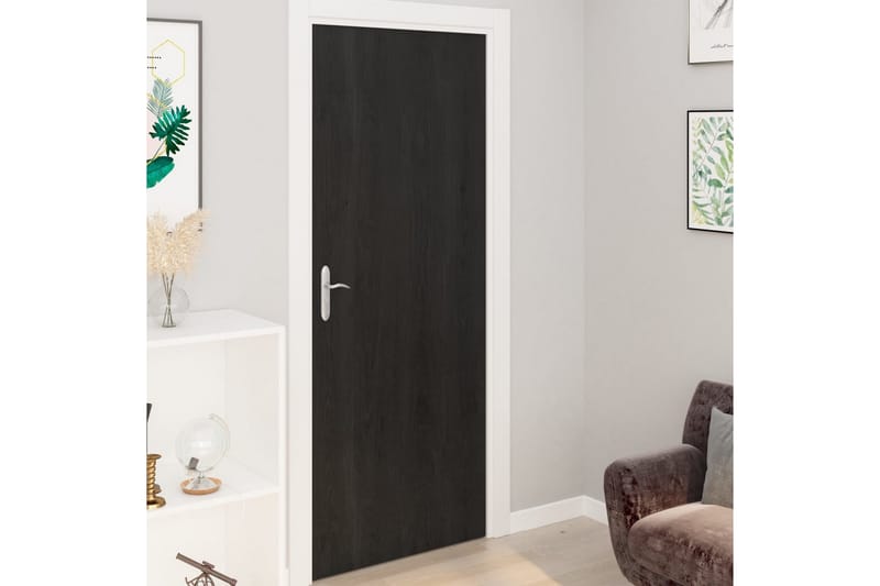 Selvklæbende møbelfolie 2 stk. 500x90 cm pvc mørkt træ - Sort - Boligtilbehør - Vægdekoration - Klæbefolie - Selvklæbende folie