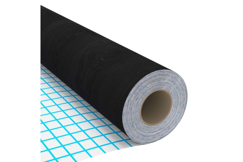 Selvklæbende møbelfolie 2 stk. 500x90 cm pvc mørkt træ - Sort - Boligtilbehør - Vægdekoration - Klæbefolie - Selvklæbende folie