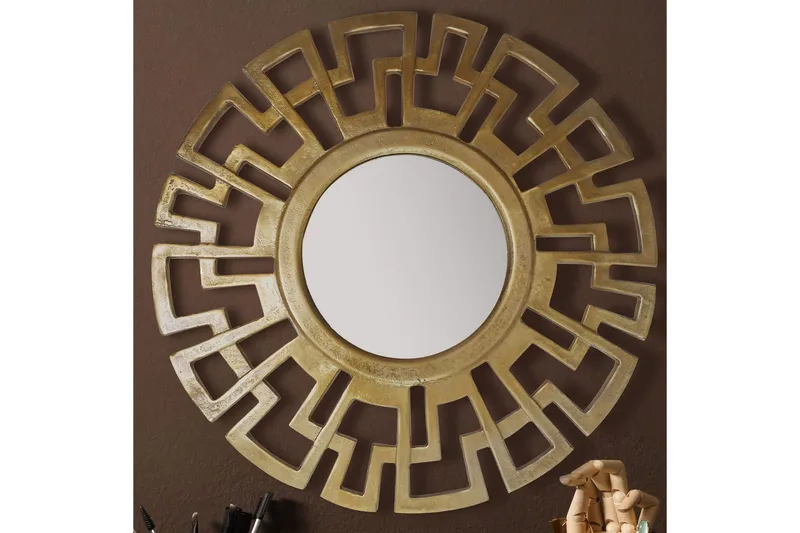 Spejl Wohnling Art Deco Rund 60 cm Moderne - Boligtilbehør - Spejle - Vægspejl