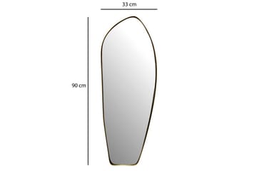 Spejl Wohnling Asymmetrisk metalramme oval 90 cm - Boligtilbehør - Spejle - Vægspejl