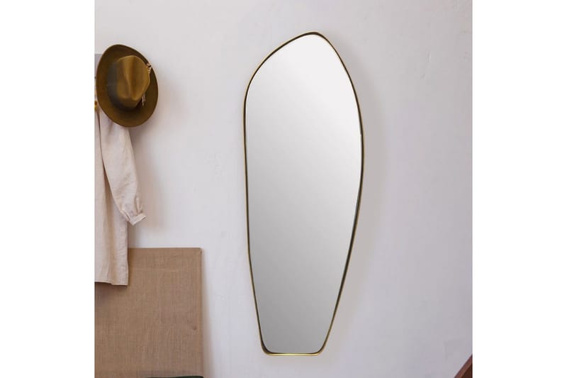 Spejl Wohnling Asymmetrisk metalramme oval 90 cm - Boligtilbehør - Spejle - Vægspejl
