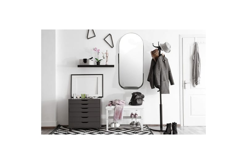 Spejl Wohnling Asymmetrisk metalramme oval 90 cm - Boligtilbehør - Vægdekoration - Klæbefolie - Selvklæbende folie