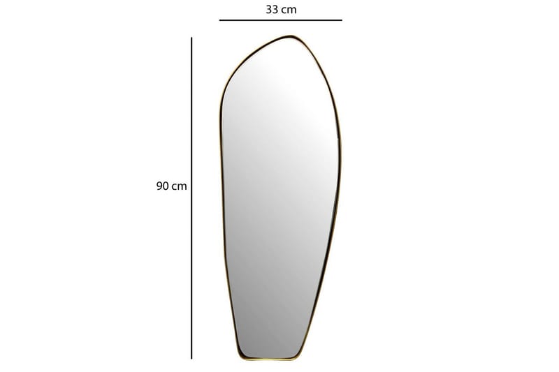 Spejl Wohnling Asymmetrisk metalramme oval 90 cm - Boligtilbehør - Vægdekoration - Klæbefolie - Selvklæbende folie