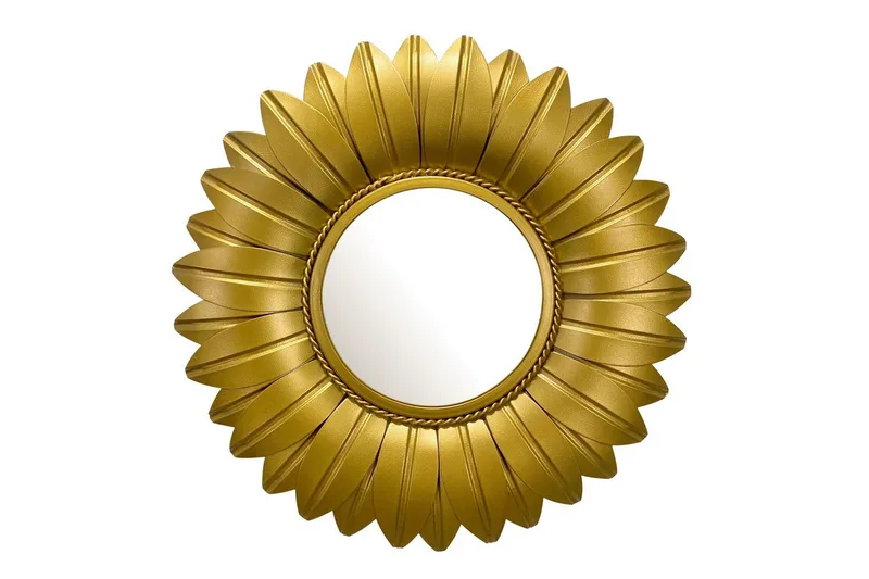 Spejl Wohnling Blomst Stil Metalramme Rund 60 cm, undefined