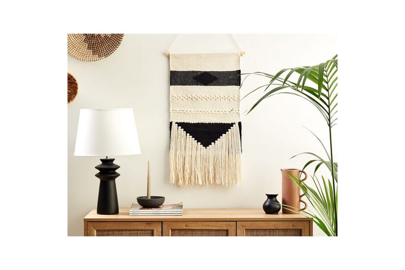 Väggdekoration i tyg Beliani Daska Beige||Black - Boligtilbehør - Billeder & kunst