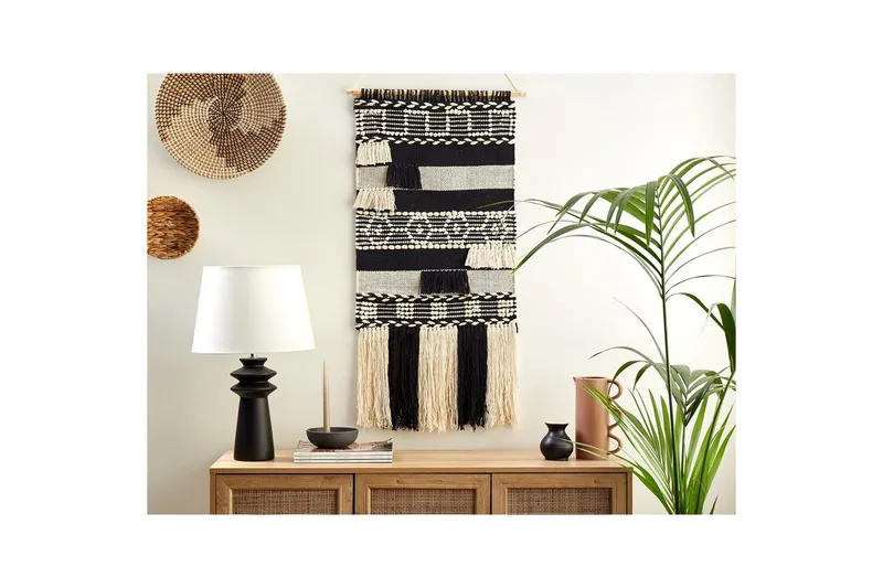 Väggdekoration i tyg Beliani Muridke Beige||Black - Boligtilbehør - Billeder & kunst
