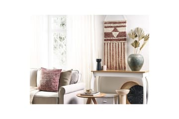 Väggdekoration i tyg Beliani Saif Red||Beige - Boligtilbehør - Billeder & kunst