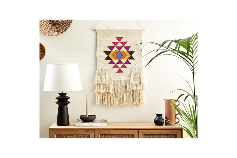 Väggdekoration i tyg Beliani Vehari Beige||Multicolored - Boligtilbehør - Billeder & kunst
