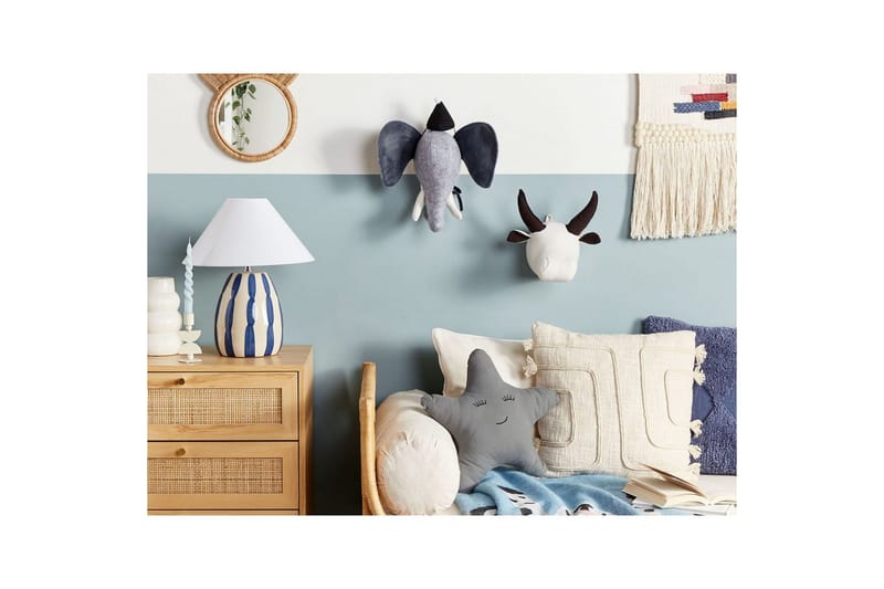 Väggdekorationer för barn Beliani Badou Light grey||White||Black - Boligtilbehør - Indretning børneværelse - Legetøj
