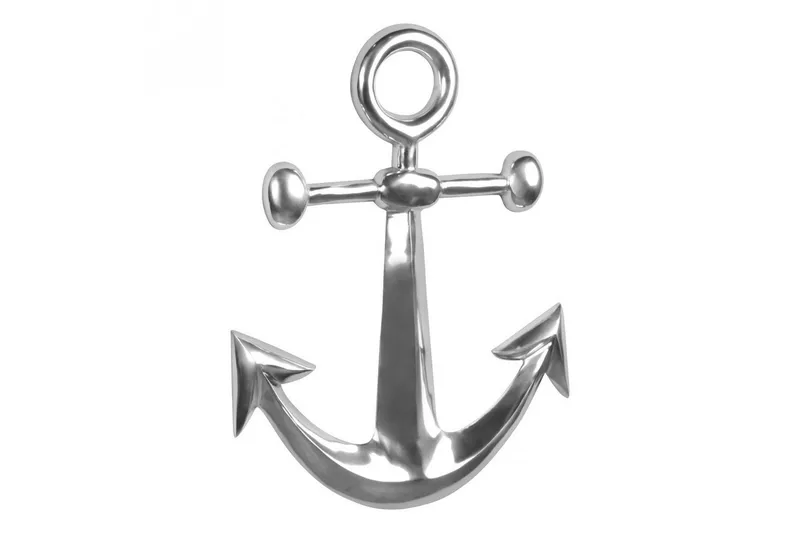 Vægdekoration Wohnling Anker Maritim Håndpoleret Aluminium Støbt Moderne, undefined