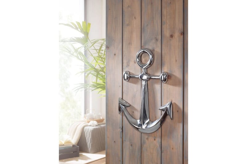 Vægdekoration Wohnling Anker Maritim Håndpoleret Aluminium Støbt Moderne - Boligtilbehør - Dekoration
