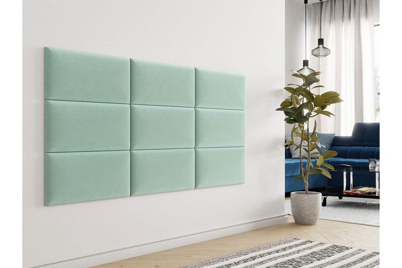 Lornel polstret vægpanel 60x30 cm - Grøn - Boligtilbehør - Vægdekoration