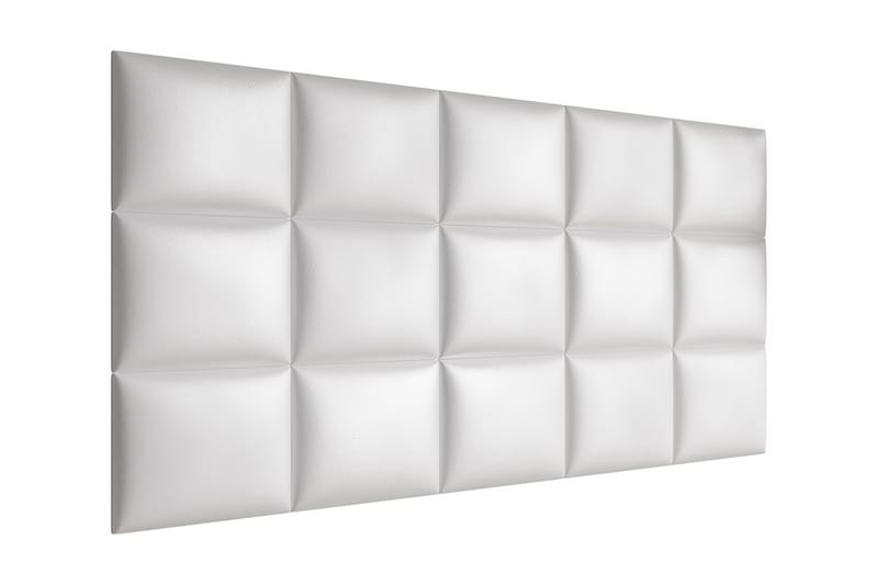 Lornel polstret vægpanel 40x30 cm - Hvid - Boligtilbehør - Vægdekoration