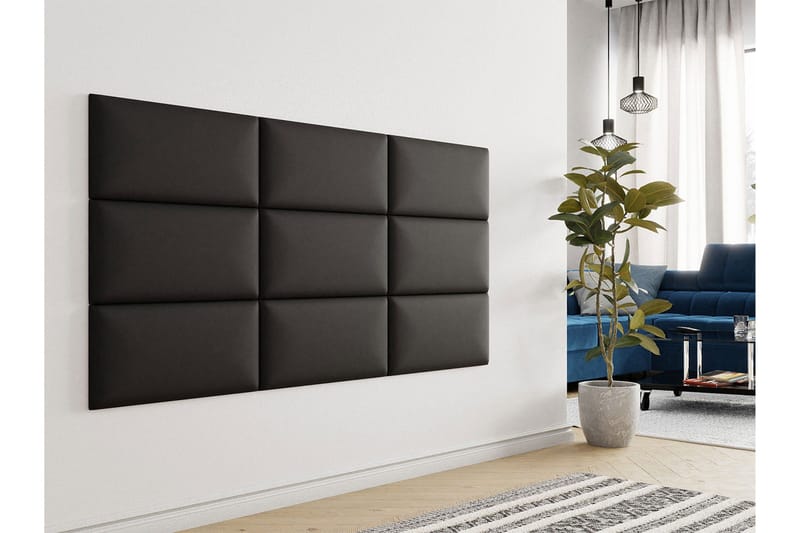 Lornel polstret vægpanel 60x30 cm - Mørkegrå - Boligtilbehør - Vægdekoration